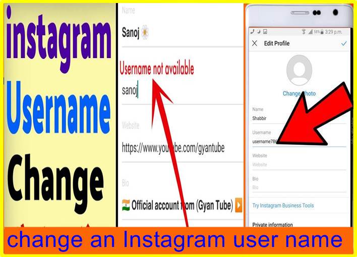 change an Instagram user name